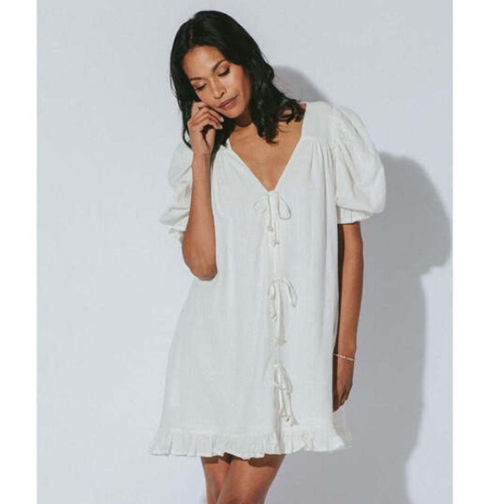 Cleobella Fiona Mini Dress Ivory XS